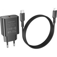 Зарядний пристрій BOROFONE BA71A charger set (C to iP) Black (BA71ACLB)