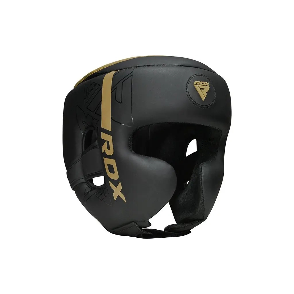 Боксерський шолом RDX F6 KARA Matte Golden L (HGR-F6MGL-L)