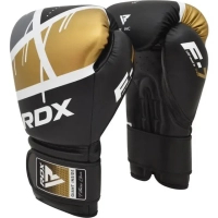 Боксерські рукавички RDX F7 Ego Black Golden 14 унцій (BGR-F7BGL-14oz)