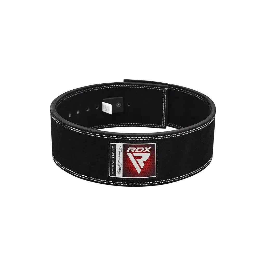 Атлетичний пояс RDX 4 Pro Liver Buckle шкіряний Black Plus M (WBL-4LB-M+)