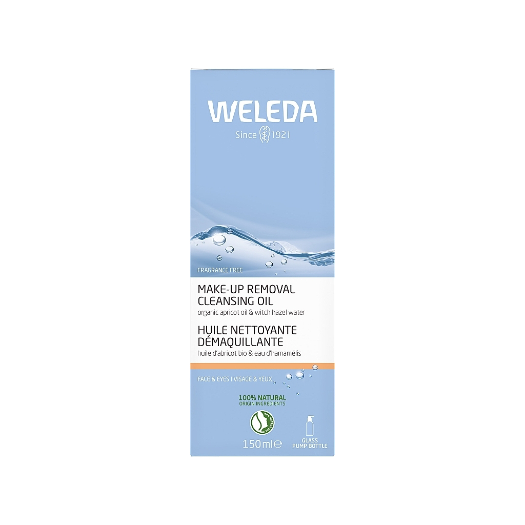 Гідрофільна олія Weleda Make-Up Removal Cleansing Oil З органічним гамамелісом для сухої та чутливої шкіри 150 мл (4001638589598)