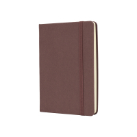 Notebook Optima A6 MAGIC, hard cover, eraser, white block line, brown (O20388-07)