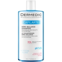 Dermedic Capilarte Sebu-Balance shampoo For oily hair Scalp microbiome restoration 300 ml (5901643176945)