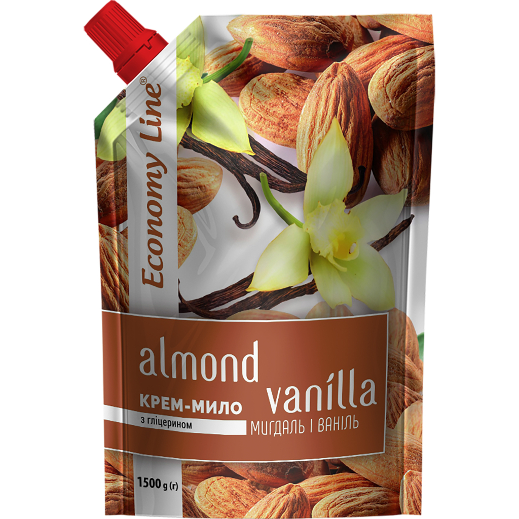 Рідке мило Sama Economy Line Мигдаль і ваніль з гліцерином 1500 г (4820270630792)