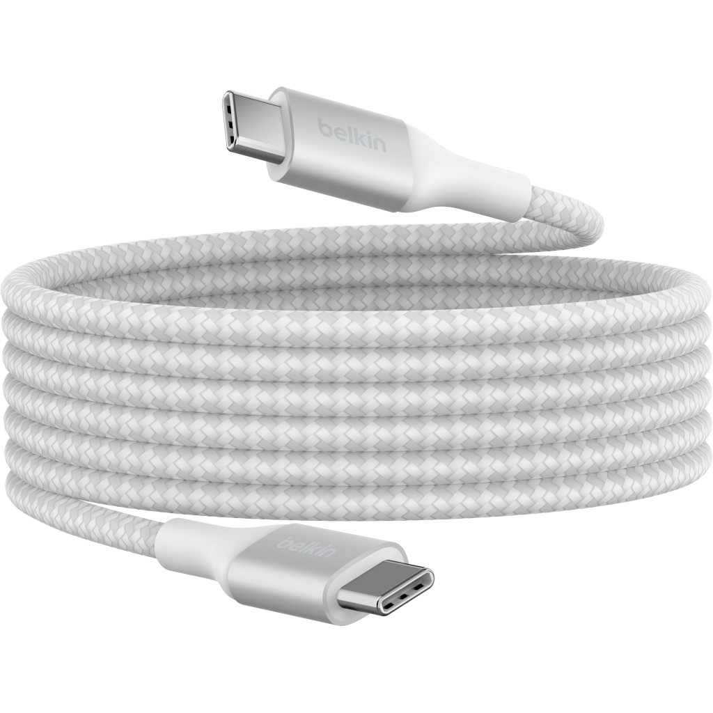 Дата кабель USB-C to USB-C 2.0m 240W white Belkin (CAB015BT2MWH)