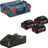 Набір акумулятор + зарядний пристрій Bosch GBA, 18V 3x5Ah, ЗП GAL 18V-40, L-Boxx 136 (0.615.990.L3T)