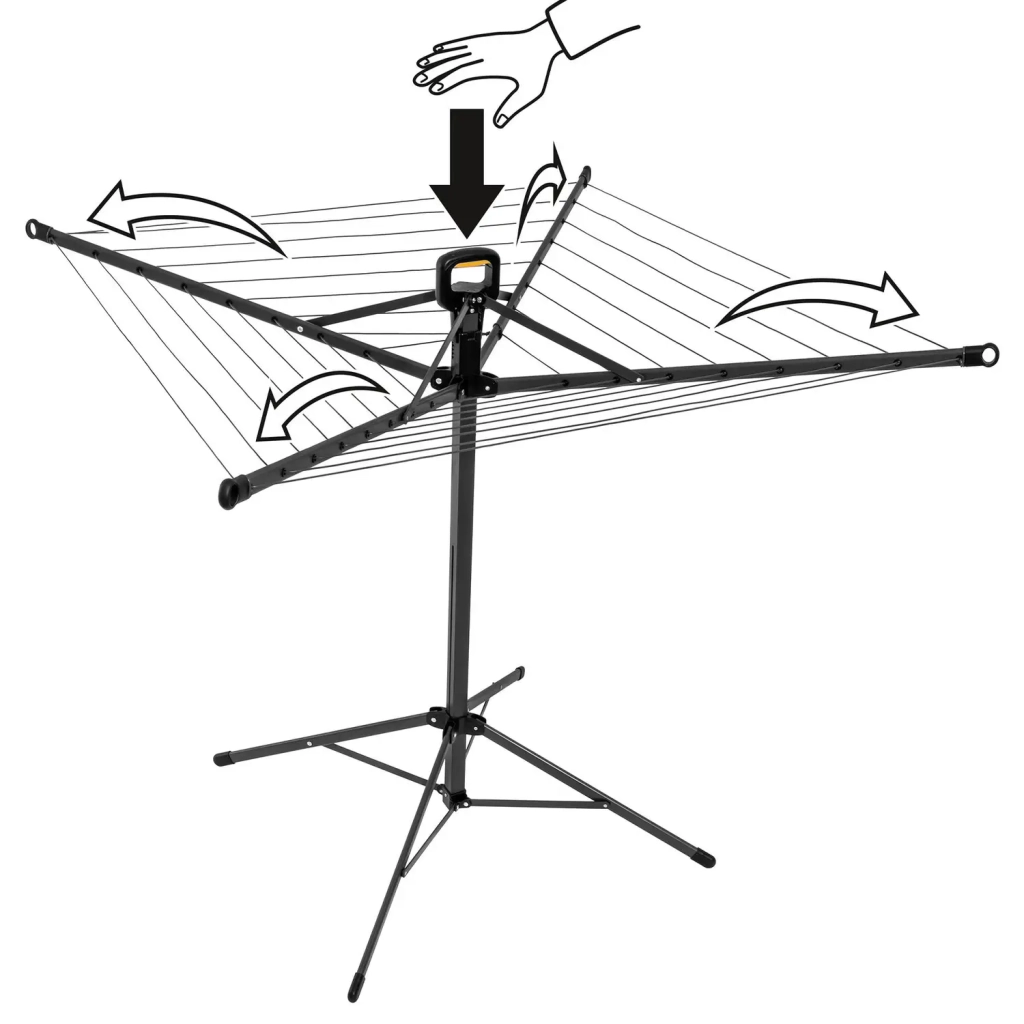 Сушарка для білизни Casa Si Pop-Up Rotary 20m Anthracite Підлогова (CS92039B) (DAS302414)