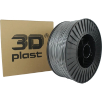 Plastic for 3D printer 3Dplast PETG 1.75mm, 3kg, gray metallic (3DPTG1753GRMT)