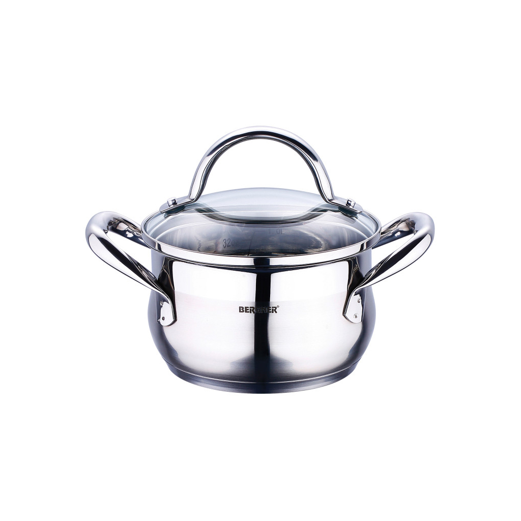 Каструля Bergner Gourmet, з кришкою 1.7 л (BG-6506) Каструля Bergner Gourmet, з кришкою 1.7 л (BG-6506)