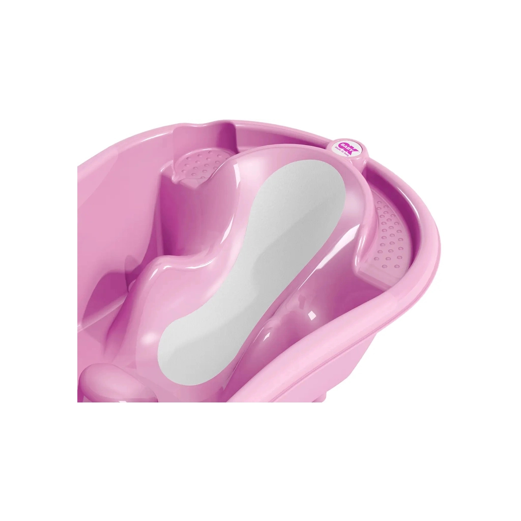 Ванночка Ok Baby Onda Evolution з анатомічною гіркою та термодатчиком, рожевий (38081400)