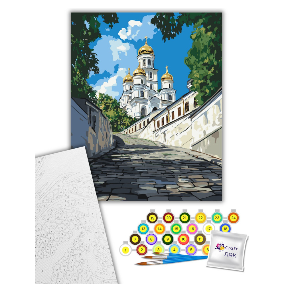 Картина по номерам ArtCraft Андріївська церква 40х50 см (11071-AC)
