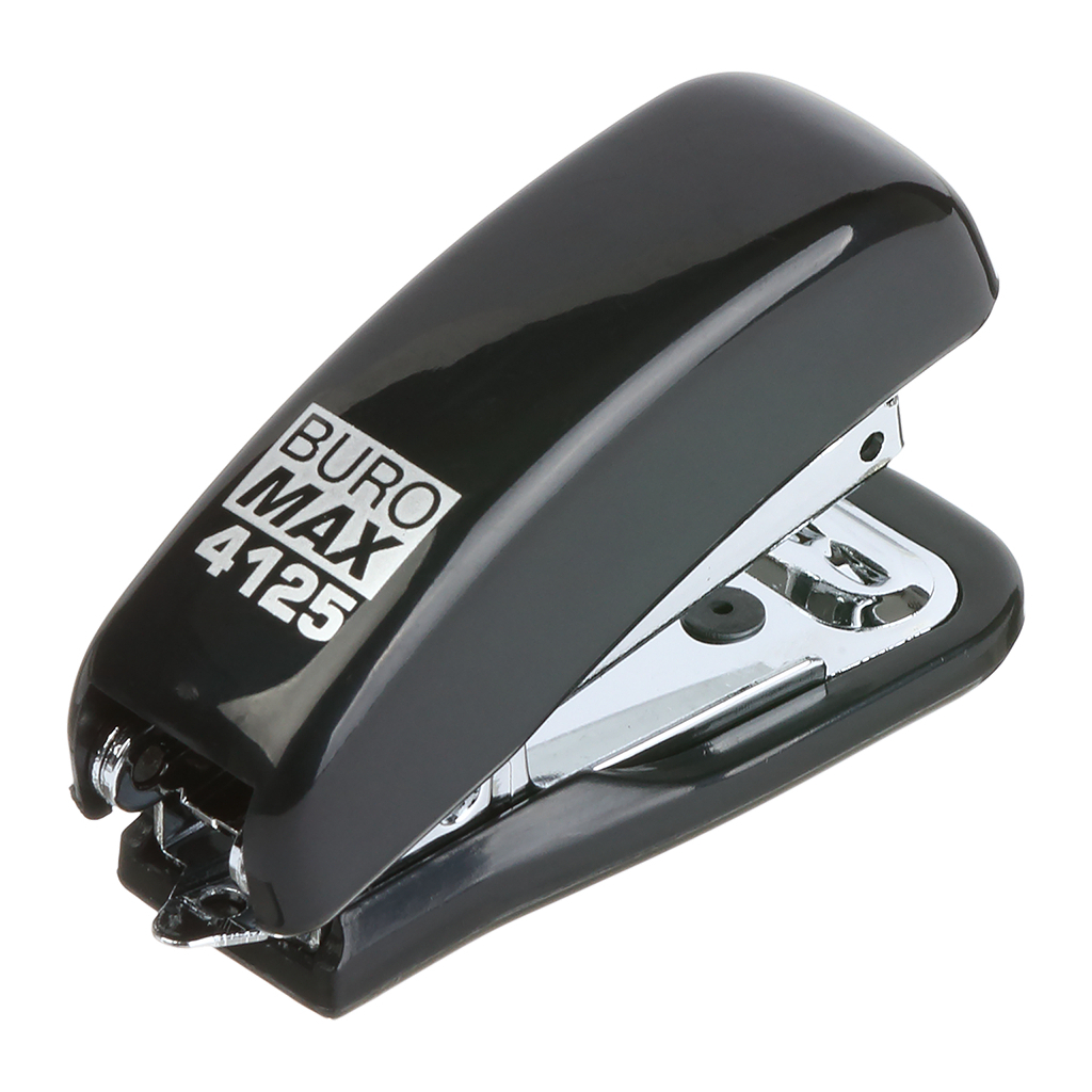 Степлер Buromax пластиковий МІНІ, 10 аркушів, (скоби №10), 61 х 36 х 23 мм, чорний (BM.4125-01) Степлер Buromax пластиковий МІНІ, 10 аркушів, (скоби №10), 61 х 36 х 23 мм, чорний (BM.4125-01)