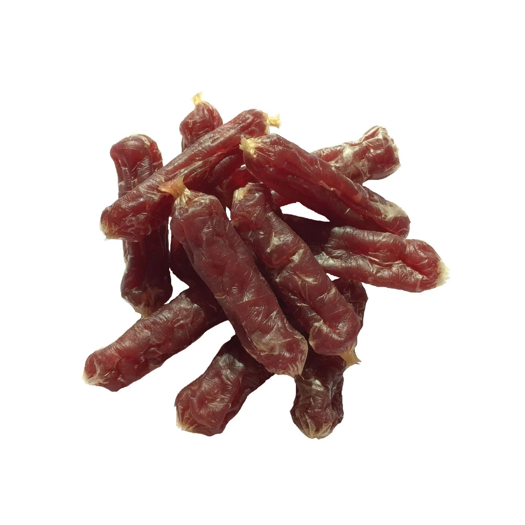 Ласощі для собак Lucky Star М'які качині ковбаски ≈4 см 500 г (4820112458096)