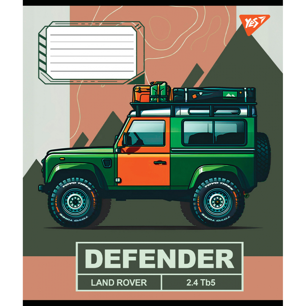 Зошит Yes Off road vehicle А5 36 аркушів клітинка (767335) Зошит Yes Off road vehicle А5 36 аркушів клітинка (767335)