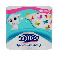 Toilet paper Divo Decoro 2 layers 4 rolls (4820003838419)