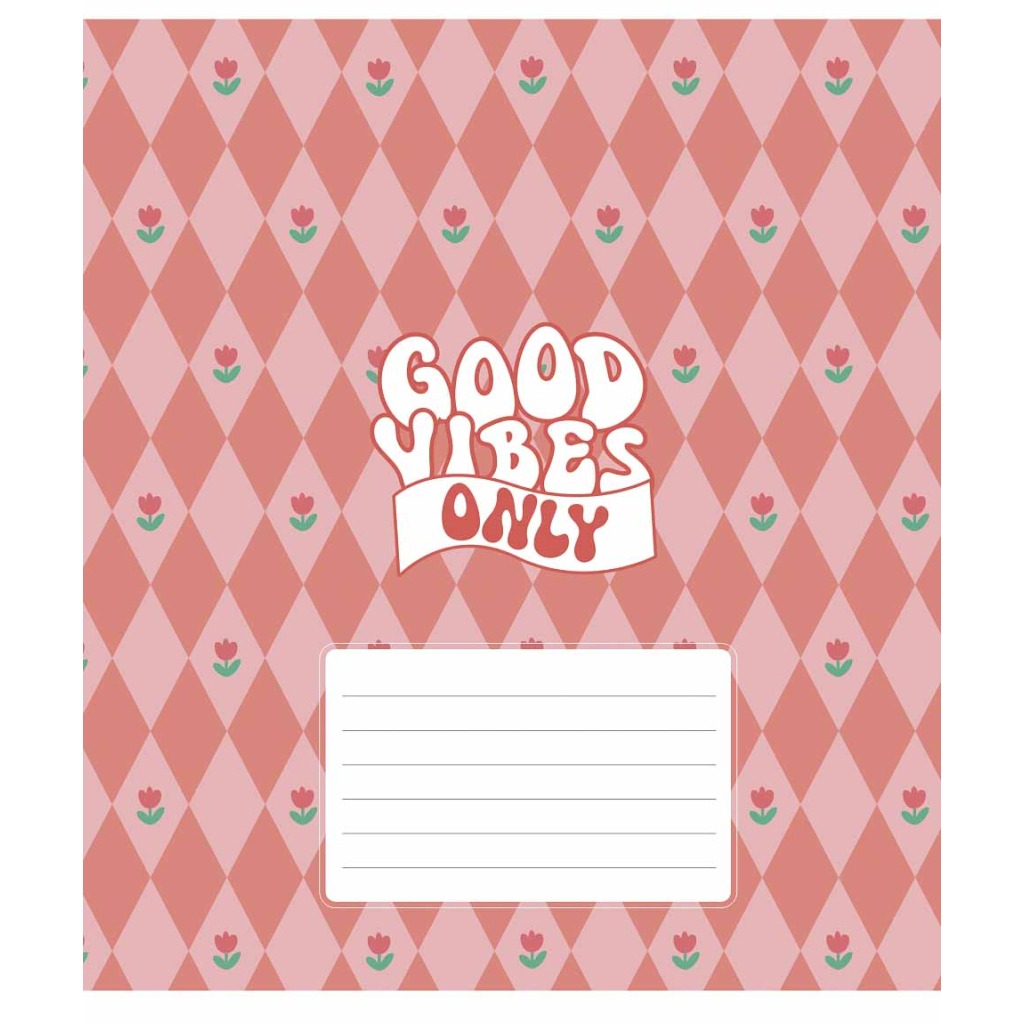 Зошит Школярик Good vibes only 24 аркуша клітинка (024-3561K)