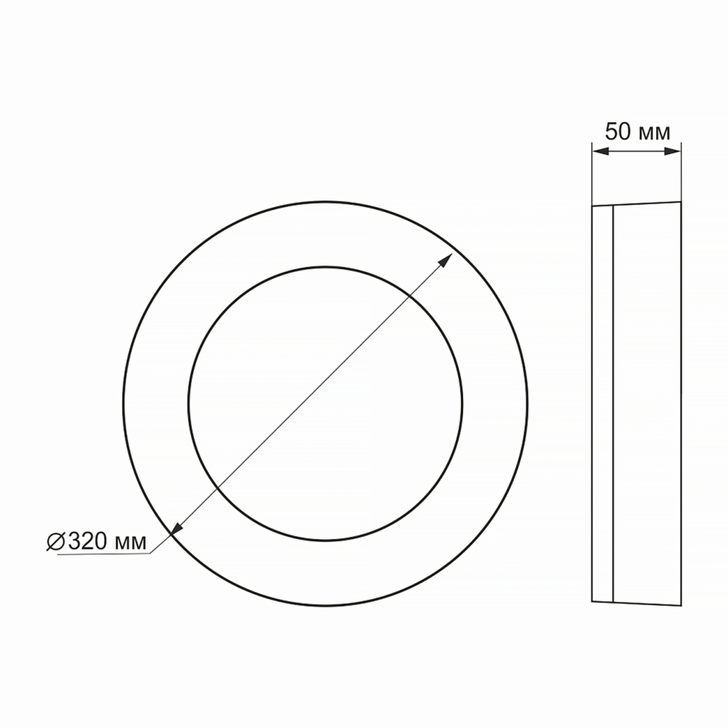 Світильник Videx LED ART IP65 круглий 30W 5000K Black (VL-BHFR-305B)