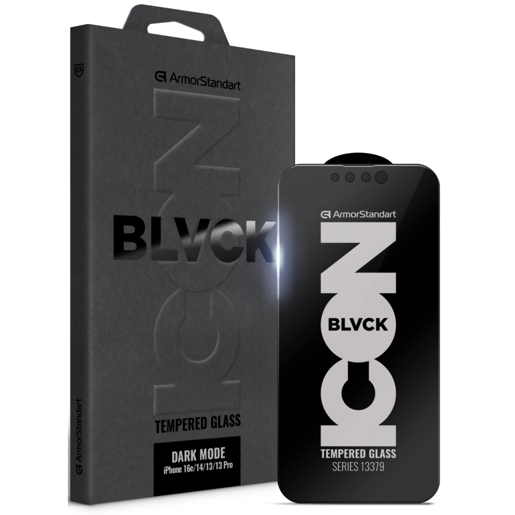 Скло захисне Armorstandart Dark Mode Apple iPhone 16e/14/13/13 Pro (ARM85814) Скло захисне Armorstandart Dark Mode Apple iPhone 16e/14/13/13 Pro (ARM85814)