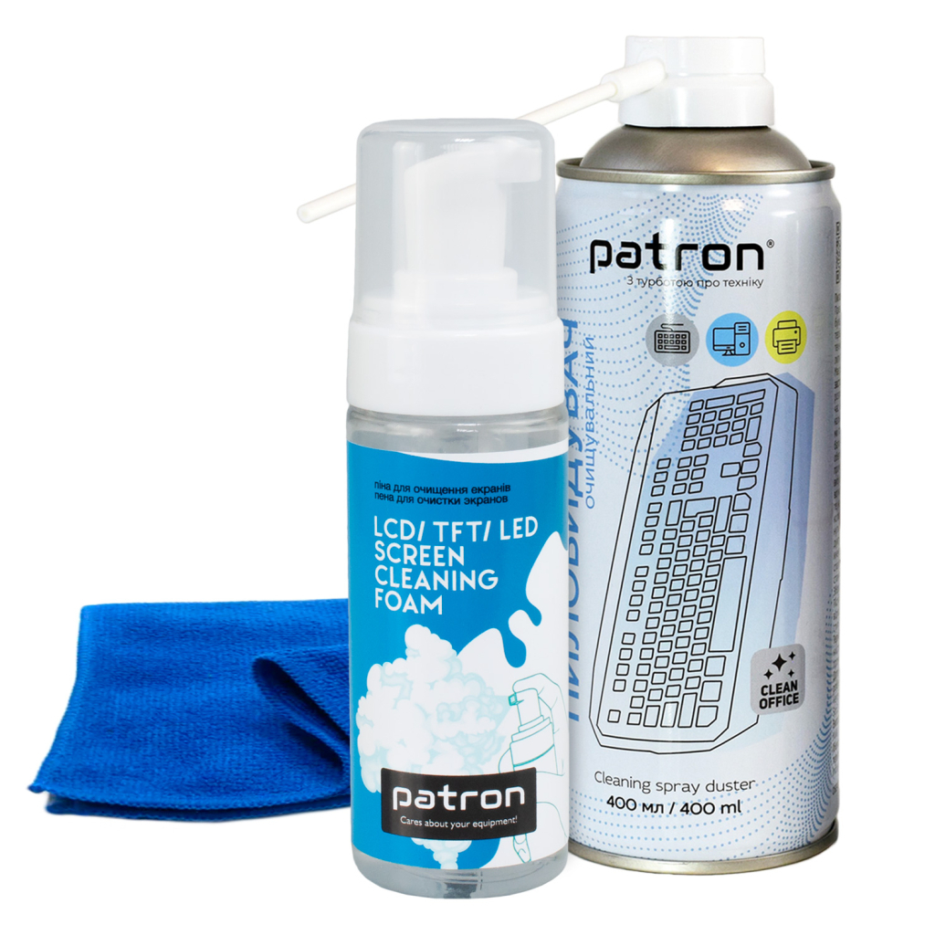 Універсальний чистячий набір Patron spray duster 400ml F3-020 +FoamF3-029 +microfi (CS-PN-BUNDL-9) Універсальний чистячий набір Patron spray duster 400ml F3-020 +FoamF3-029 +microfi (CS-PN-BUNDL-9)