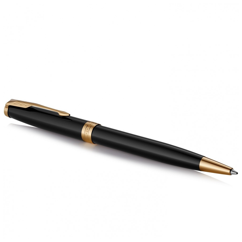 Ручка кулькова Parker SONNET 17 Black Lacquer GT BP + блокнот Parker + подар.упак. GIFT24 (86 032b24)