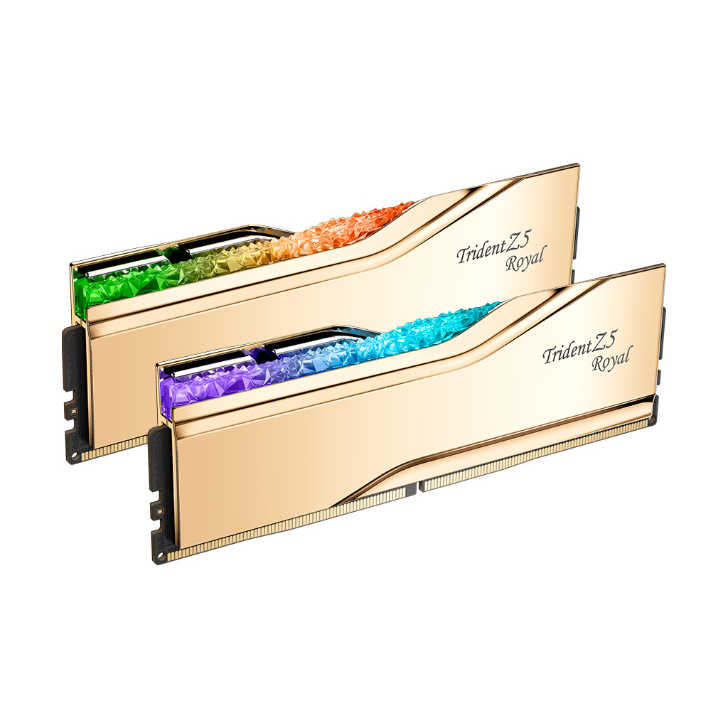 Модуль пам'яті для комп'ютера DDR5 64GB (2x32GB) 6000 MHz Trident Z5 Royal Gold G.Skill (F5-6000J2836G32GX2-TR5G)