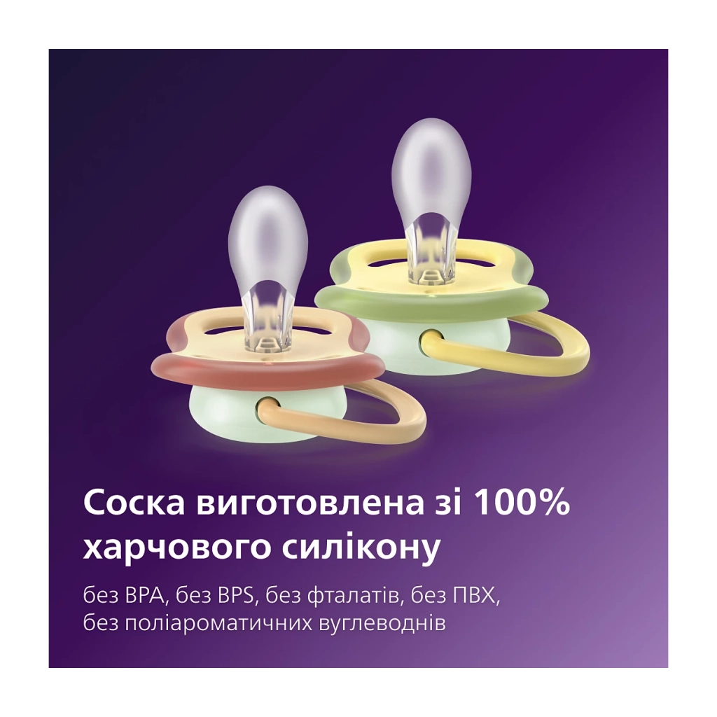 Пустушка Philips AVENT Ultra Air Нічна 0-6 місяців 2 шт (SCF376/27) Пустушка Philips AVENT Ultra Air Нічна 0-6 місяців 2 шт (SCF376/27)