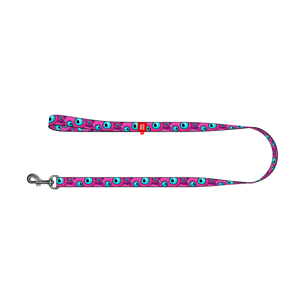 Повідець для собак WAUDOG Nylon "Око монстра" L-XXL Ш 25 мм Д 200 см (759-4049)