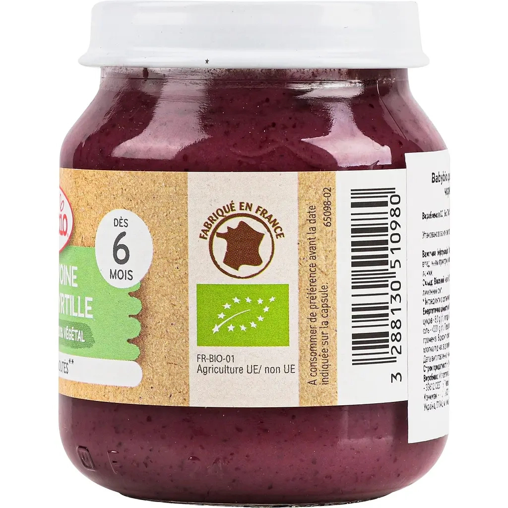 Дитяче пюре BabyBio Органічне на основі вівсяного молока з бананом та чорницею 130 г (51098) Дитяче пюре BabyBio Органічне на основі вівсяного молока з бананом та чорницею 130 г (51098)