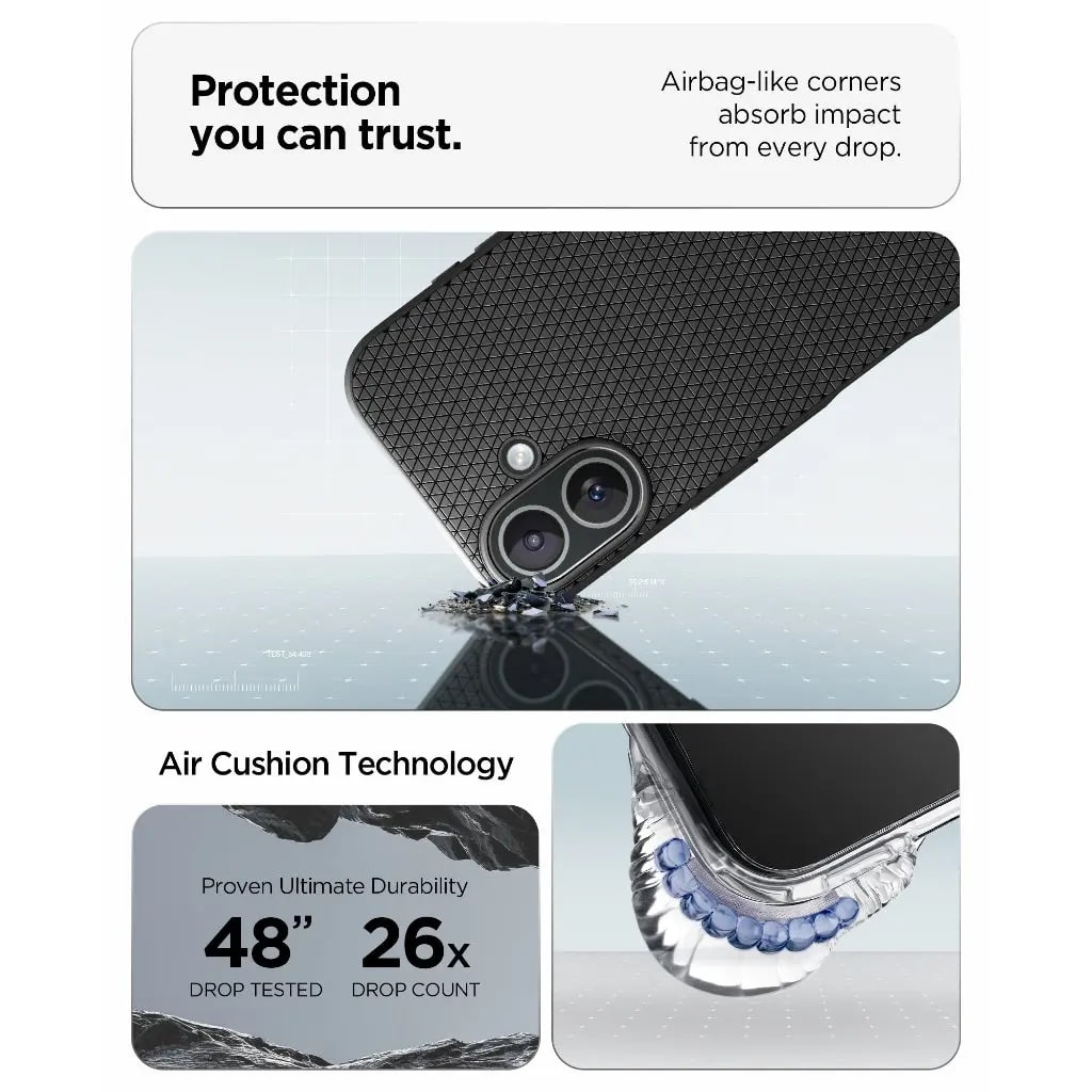 Чохол до мобільного телефона Spigen Liquid Air iPhone 17 Matte Black (ACS10369) Чохол до мобільного телефона Spigen Liquid Air iPhone 17 Matte Black (ACS10369)