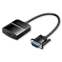 Перехідник VGA M to HDMI F + Micro USB F + 3.5mm F 0.15m black VENTION (ACNBB)