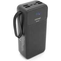Батарея універсальна Linkage 30000mAh, 22.5W, cables Type-C+Lighting+Micro+USB, Black (LKP-42)
