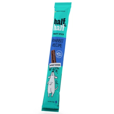 Ласощі для собак Half&Half м'ясна паличка з кроликом 12 г (4820261921748)
