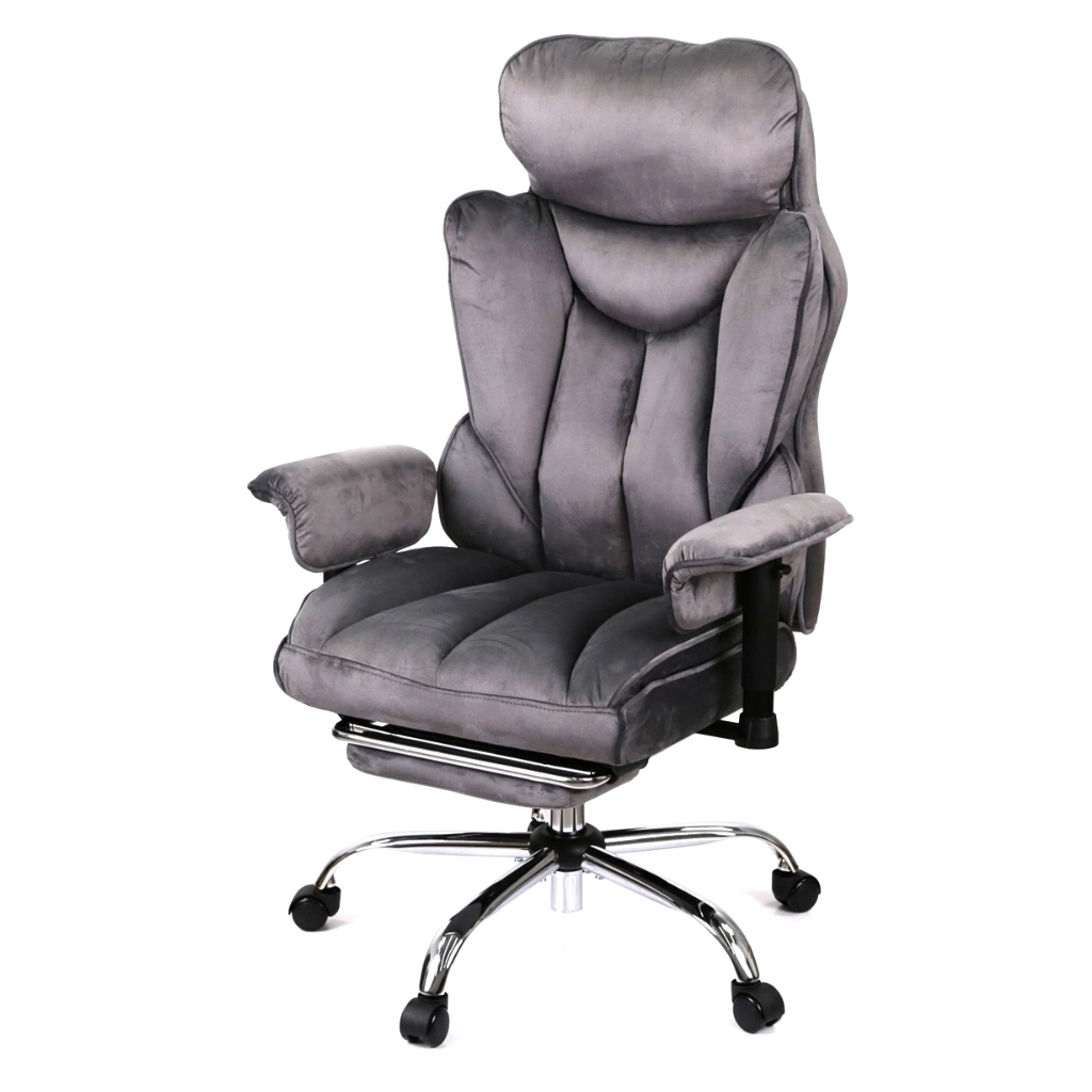 Офісне крісло Аклас Бамбетель RL 10093H (Оксамит 66 Сірий) (00166258)