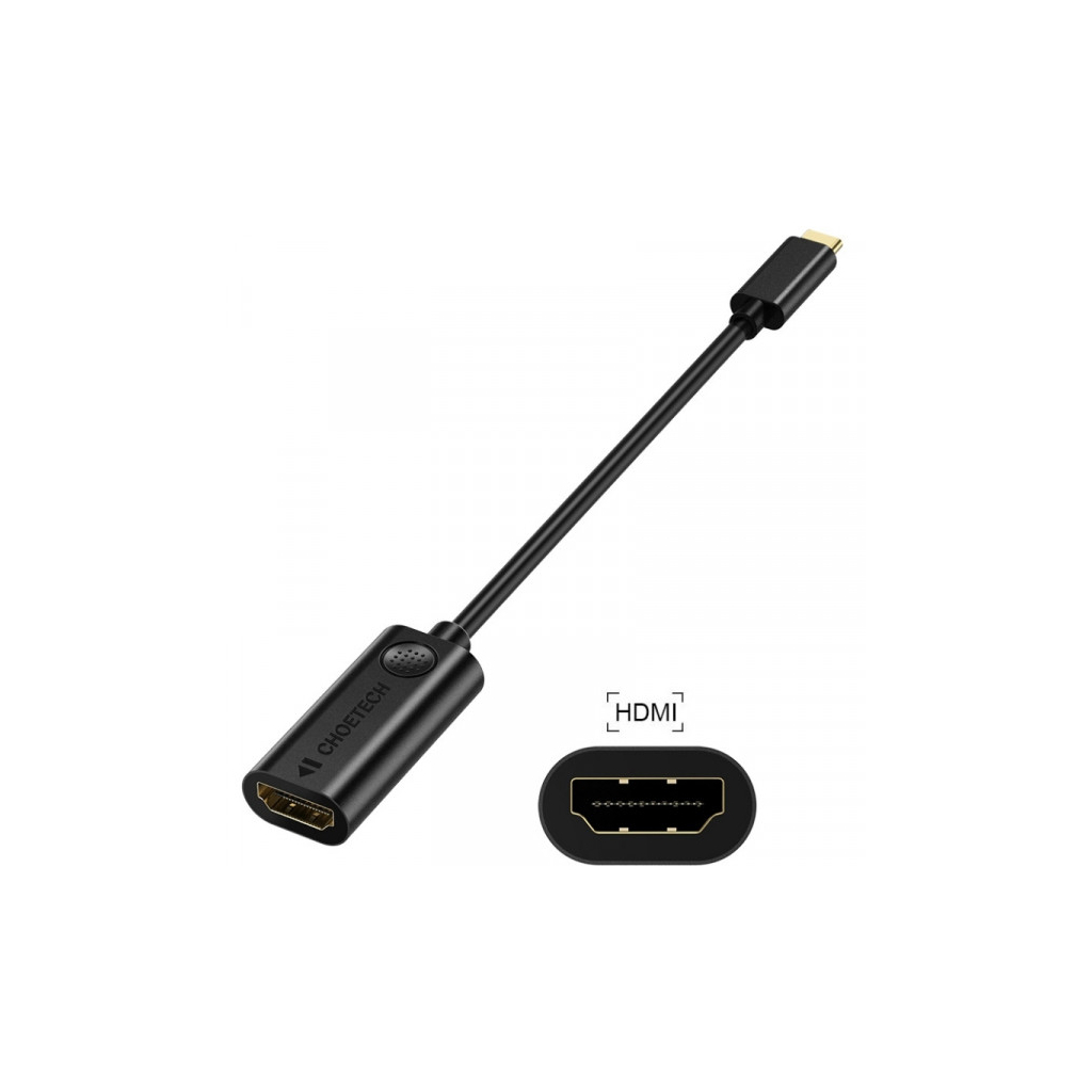 Перехідник USB-C M to HDMI F 0.15m 4K60Hz black Choetech (HUB-H04BK-V5)
