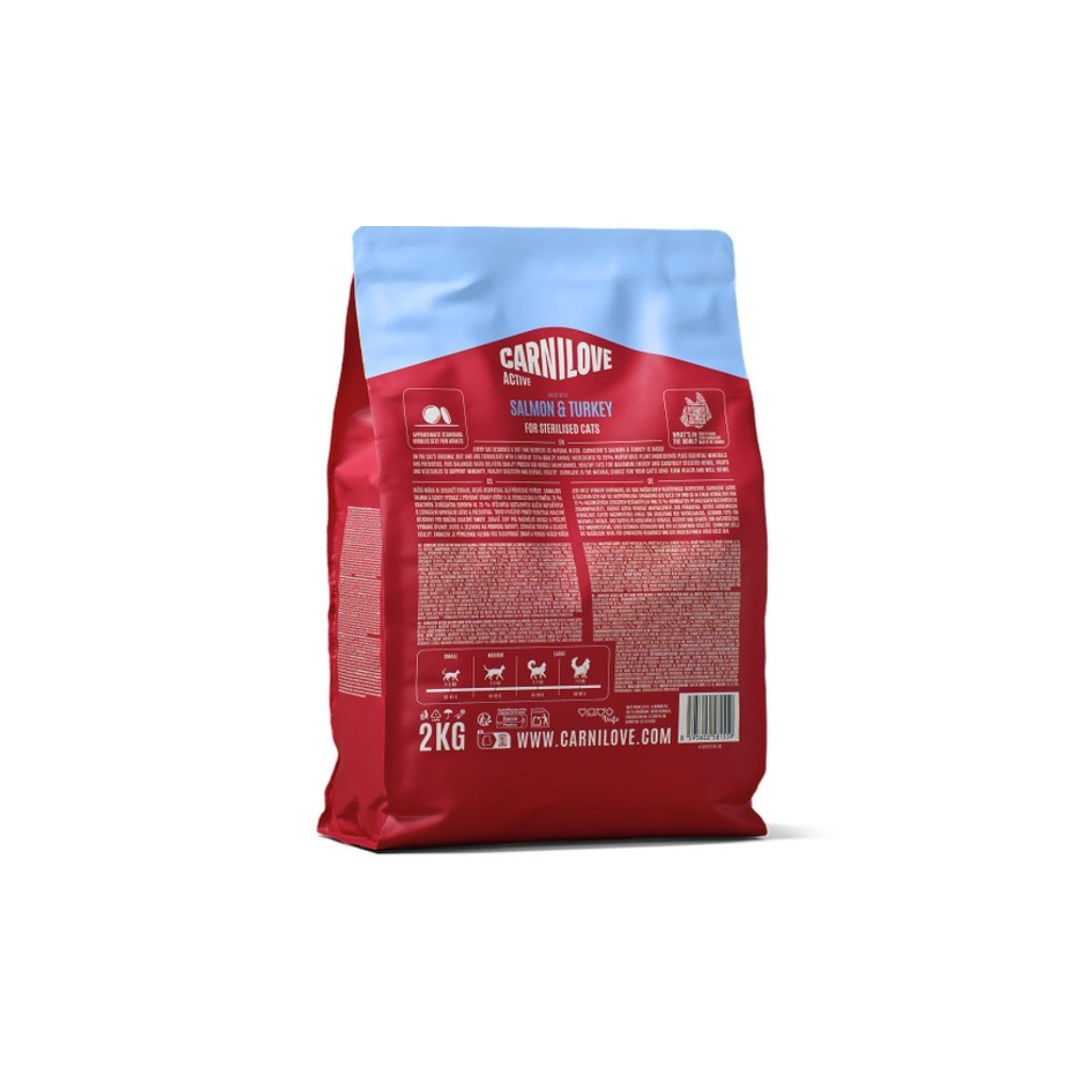 Сухий корм для кішок Carnilove Active Salmon & Turkey Sterilised 2 кг (8595602581559)