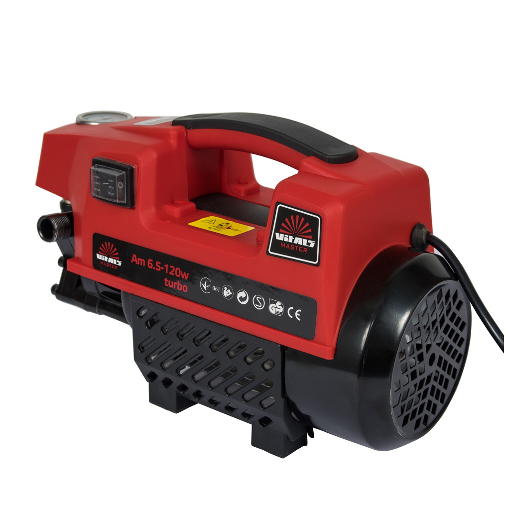 Мийка високого тиску Vitals Master Am 6.5-120w turbo, 1650W, 120bar, 390l/год, шланг 7m (120547) Мийка високого тиску Vitals Master Am 6.5-120w turbo, 1650W, 120bar, 390l/год, шланг 7m (120547)
