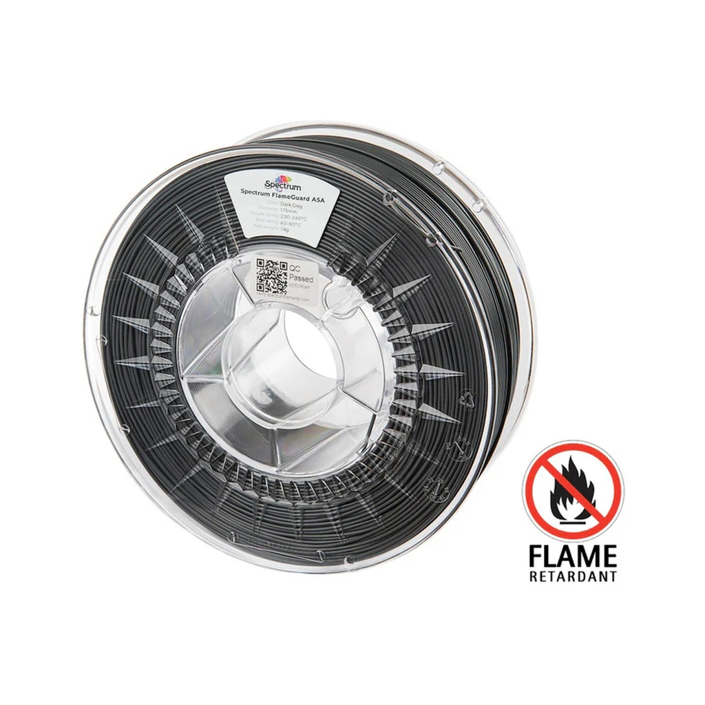 Пластик для 3D-принтера Spectrum ASA 275 FlameGuard 1.75mm 1kg Grey, Dark (81445)