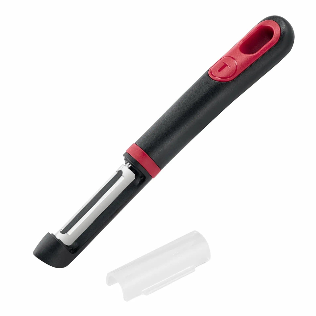 Овочечистка Tefal Ingenio+ вертикальна 17.3 см червоно-чорний (K1992034) Овочечистка Tefal Ingenio+ вертикальна 17.3 см червоно-чорний (K1992034)