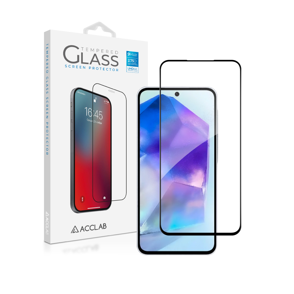 Скло захисне ACCLAB Full Glue ESD Samsung Galaxy A57 Black (1283126634901)