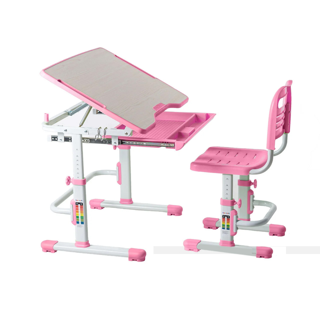 Парта зі стільцем FunDesk Vivo Pink (221895)