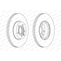 Brake disc FERODO DDF1160C