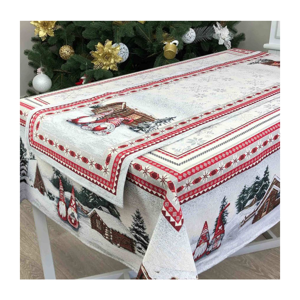 Доріжка на стіл Прованс гобеленова Snowfall 40х140 см (23403)