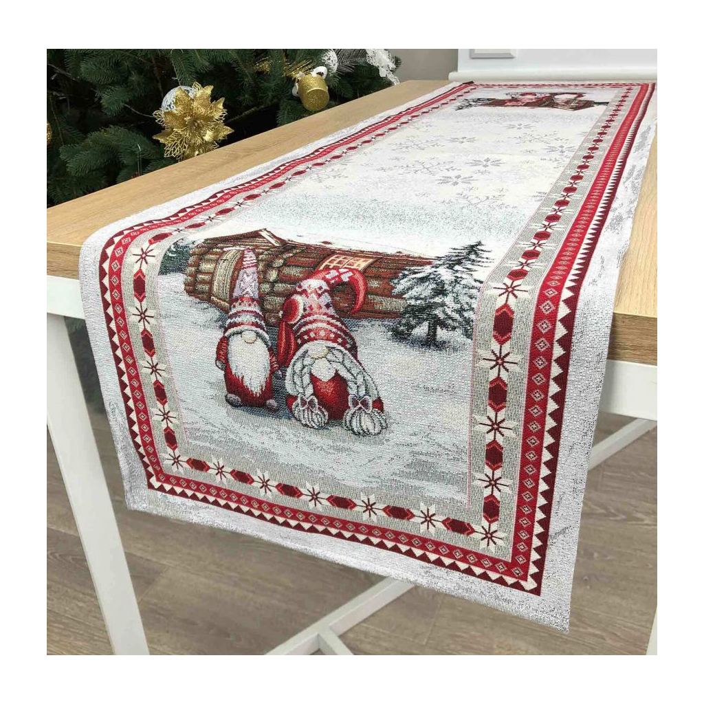 Доріжка на стіл Прованс гобеленова Snowfall 40х140 см (23403)