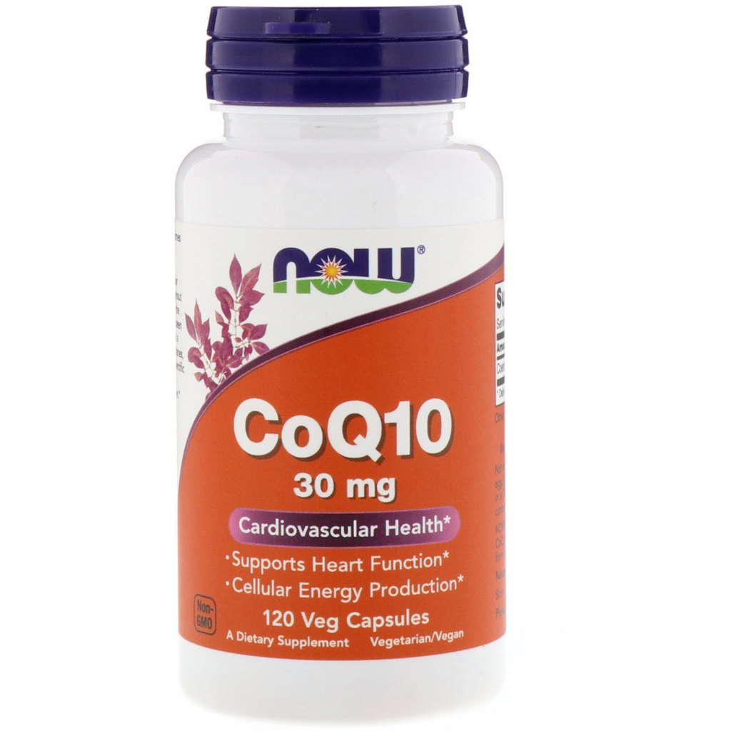 Антиоксидант Now Foods Коензим Q10 30 мг, CoQ10, 120 вегетаріанських капсул (NOW-03188)