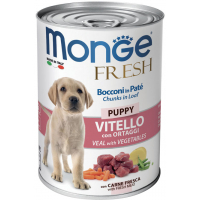 Canned food for dogs Monge Dog FRESH Puppy veal with vegetables 400 g (8009470014441)