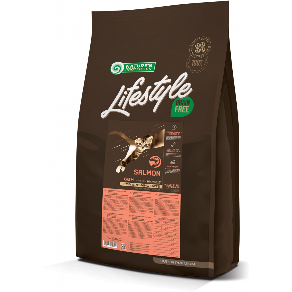 Сухий корм для кішок Nature's Protection Lifestyle Grain Free Salmon Kitten 7 кг (NPLS45954)