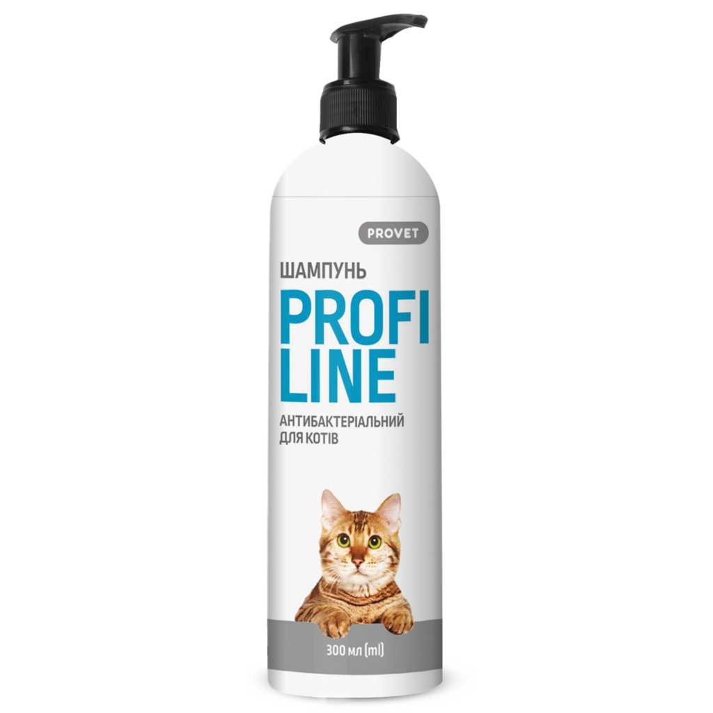 Шампунь для тварин ProVET Профілайн антибактеріальний для котів 300 мл (4823082422074)