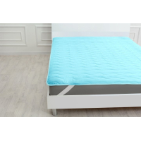 Mattress pad MirSon Eco Light No. 1713 EcoSilk Air-line with elastic in the corners Blue 180x190 cm (2200002888530)