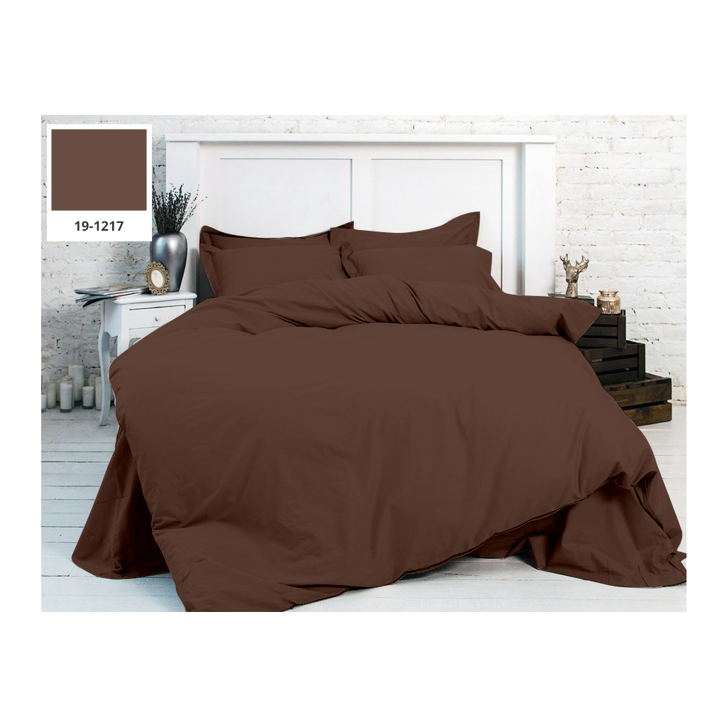 Постільна білизна MirSon King Size Бязь Premium 19-1217 Chocolate perla 220х240 (2200001172012)
