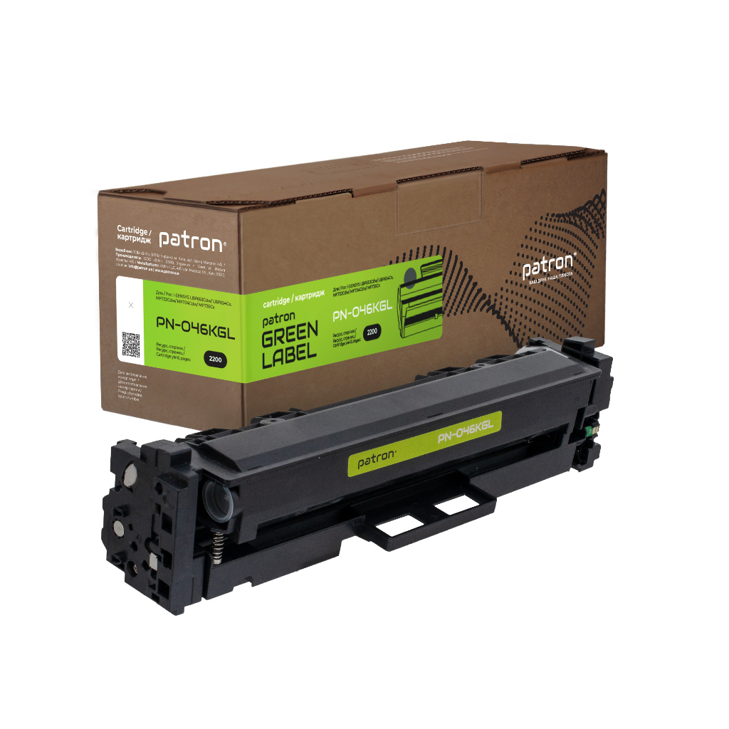 Картридж Patron Canon 046 Green Label, black (PN-046KGL) Картридж Patron Canon 046 Green Label, black (PN-046KGL)